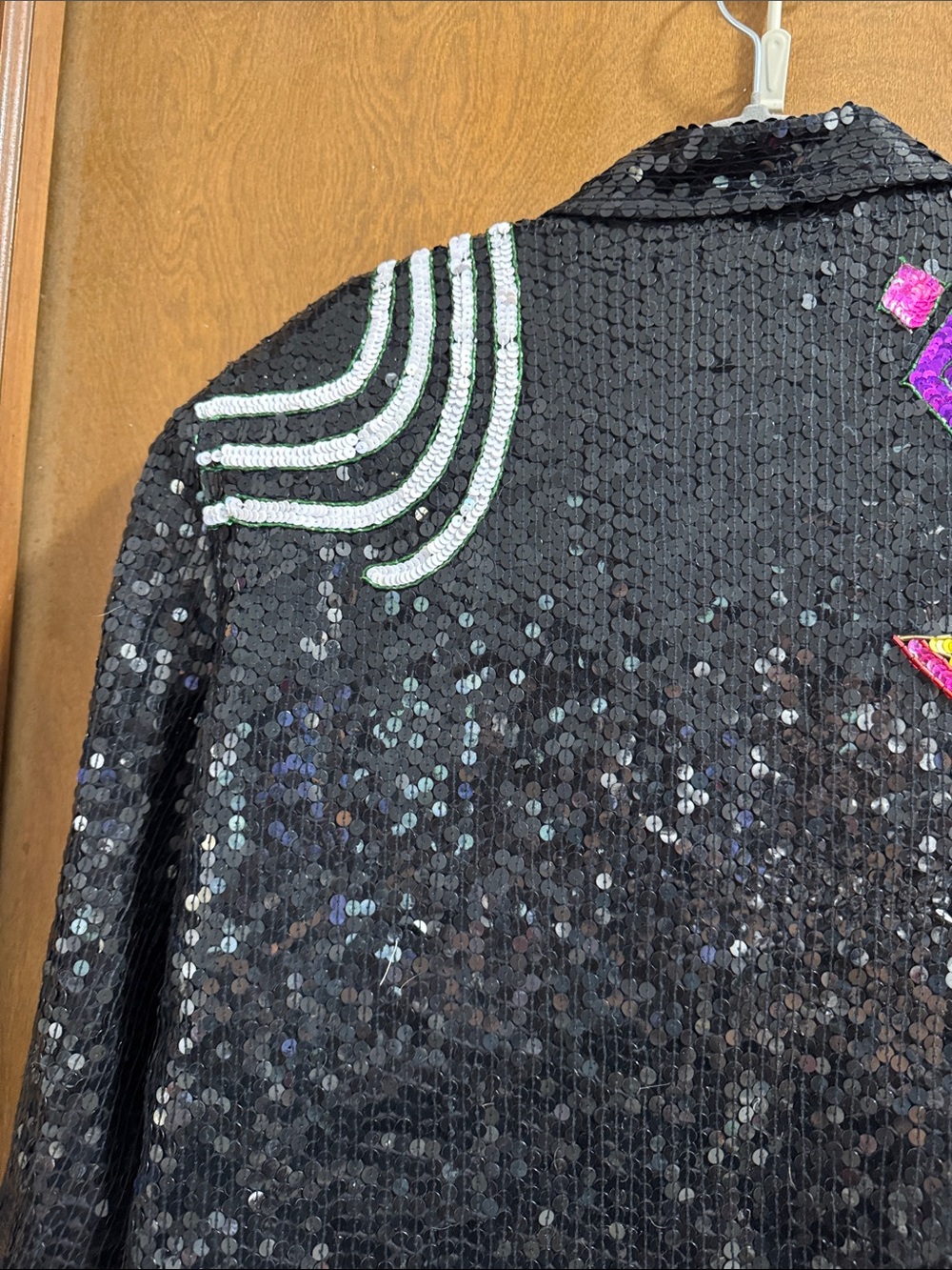 Vintage Sandy Starkman Fully Sequin Blazer Abstract Art - Picture 8 of 12